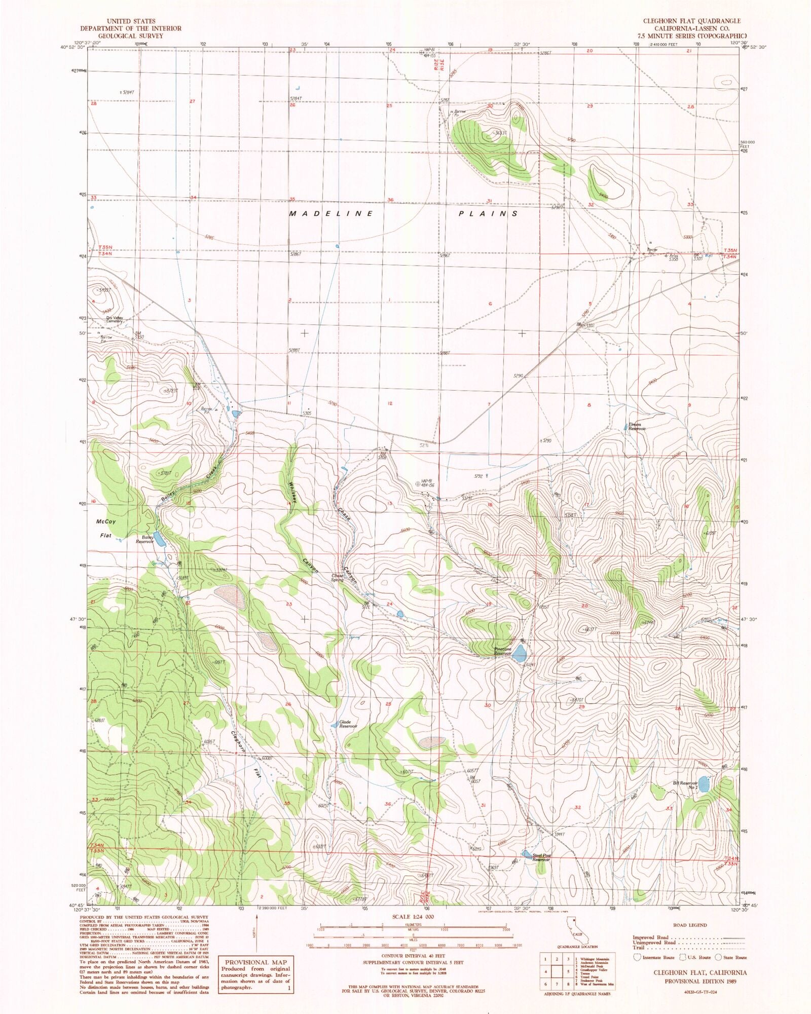 Classic USGS Cleghorn Flat California 7.5'x7.5' Topo Map MyTopo Map Store