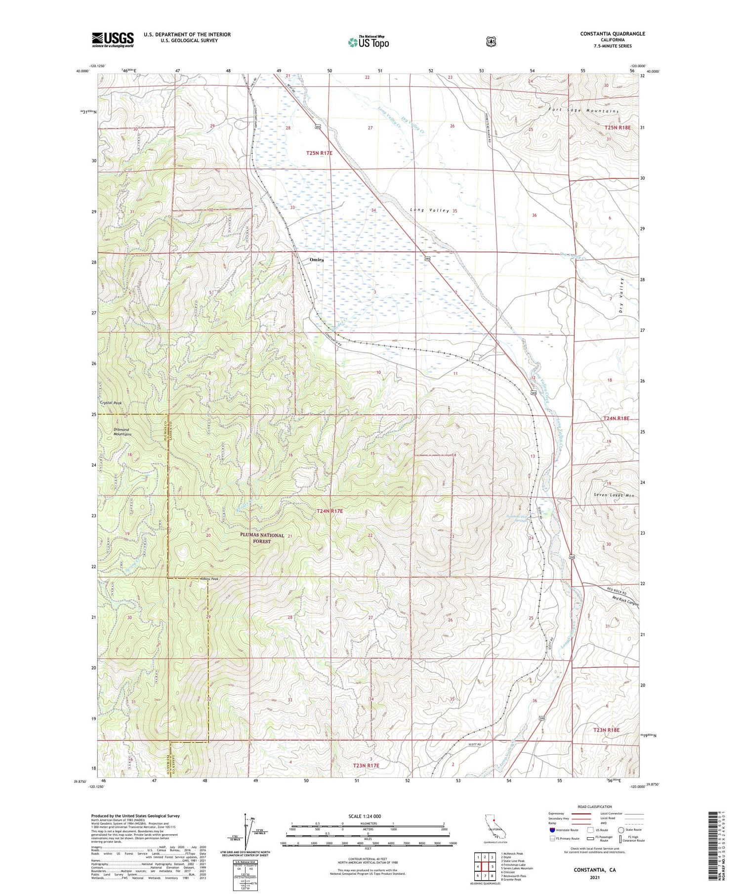 Constantia California US Topo Map Image