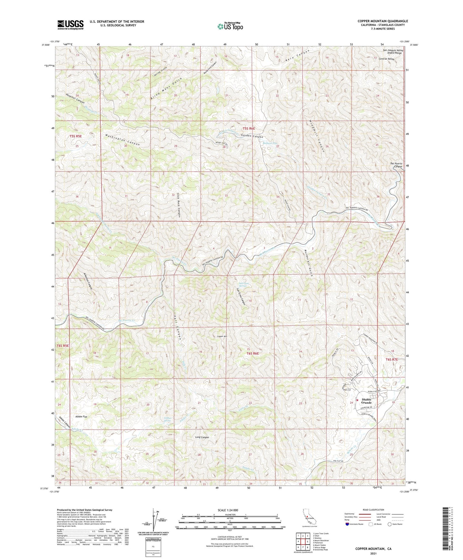 Copper Mountain California US Topo Map Image