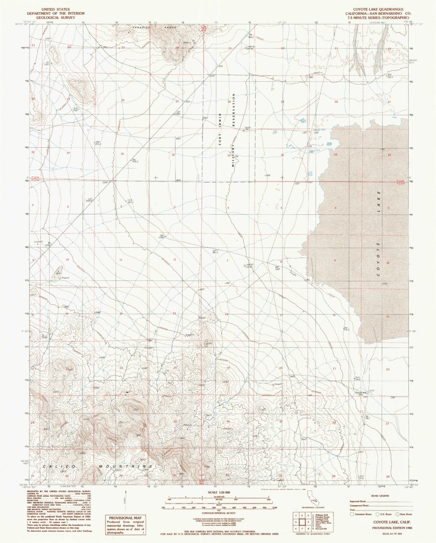 Classic USGS Coyote Lake California 7.5'x7.5' Topo Map Image