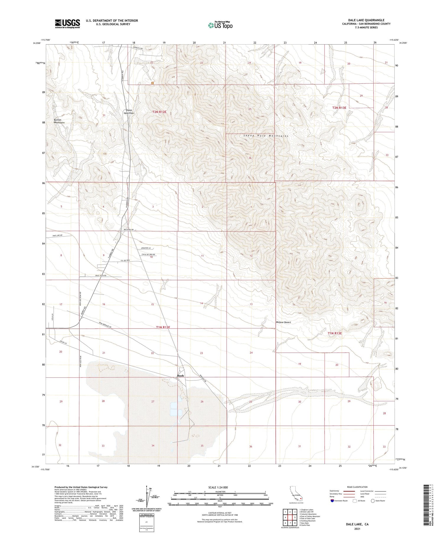 Dale Lake California US Topo Map Image