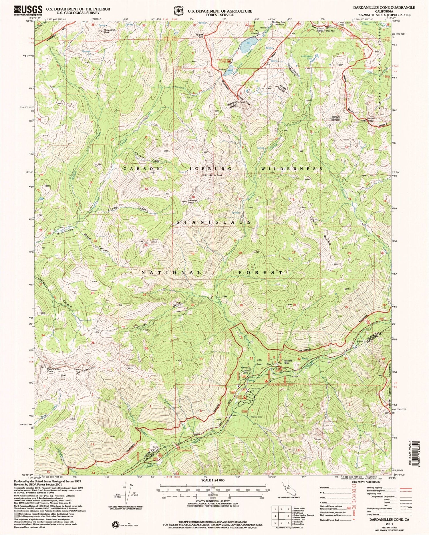 Dat Cone Map Classic USGS Dardanelles Cone California 7.5'x7.5' Topo Map – MyTopo ...