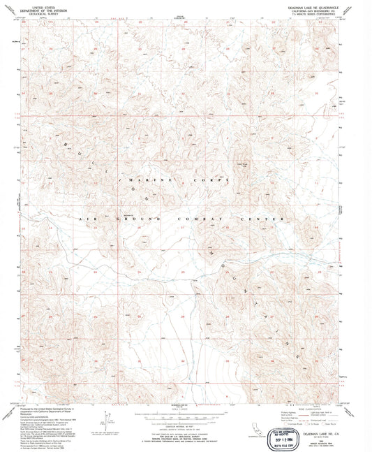Classic USGS Deadman Lake NE California 7.5'x7.5' Topo Map Image