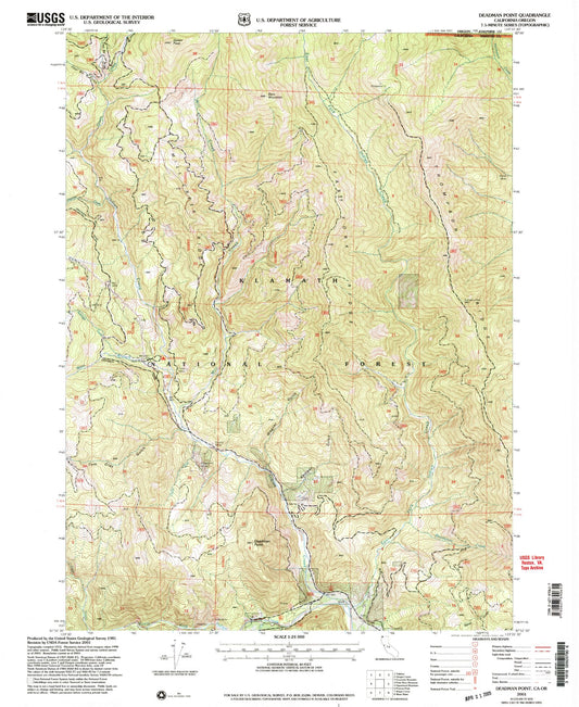 Classic USGS Deadman Point California 7.5'x7.5' Topo Map Image
