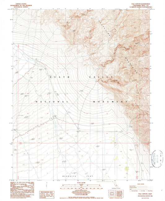 Classic USGS Fall Canyon California 7.5'x7.5' Topo Map Image