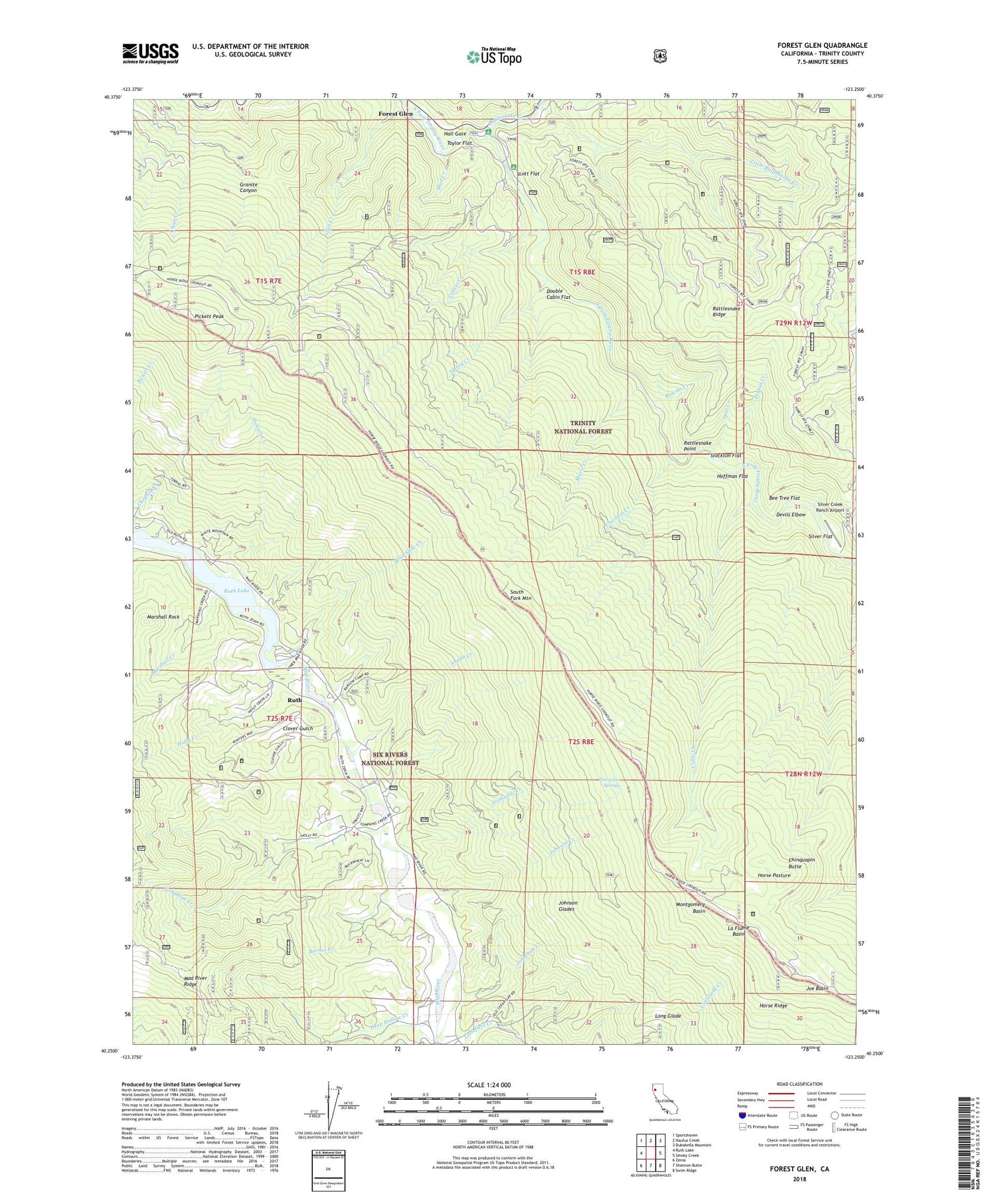 Forest Glen California US Topo Map Image