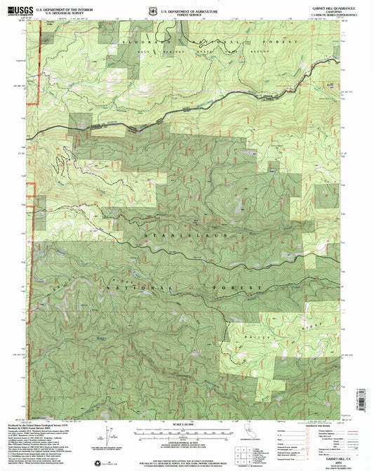 Classic USGS Garnet Hill California 7.5'x7.5' Topo Map Image