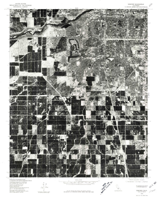 Classic USGS Gosford California 7.5'x7.5' Topo Map Image