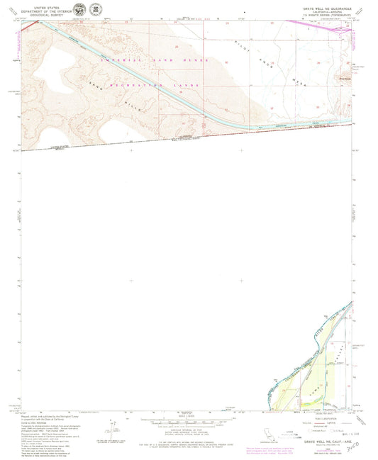 Classic USGS Grays Well NE California 7.5'x7.5' Topo Map Image