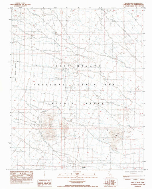 Classic USGS Grotto Hills California 7.5'x7.5' Topo Map Image