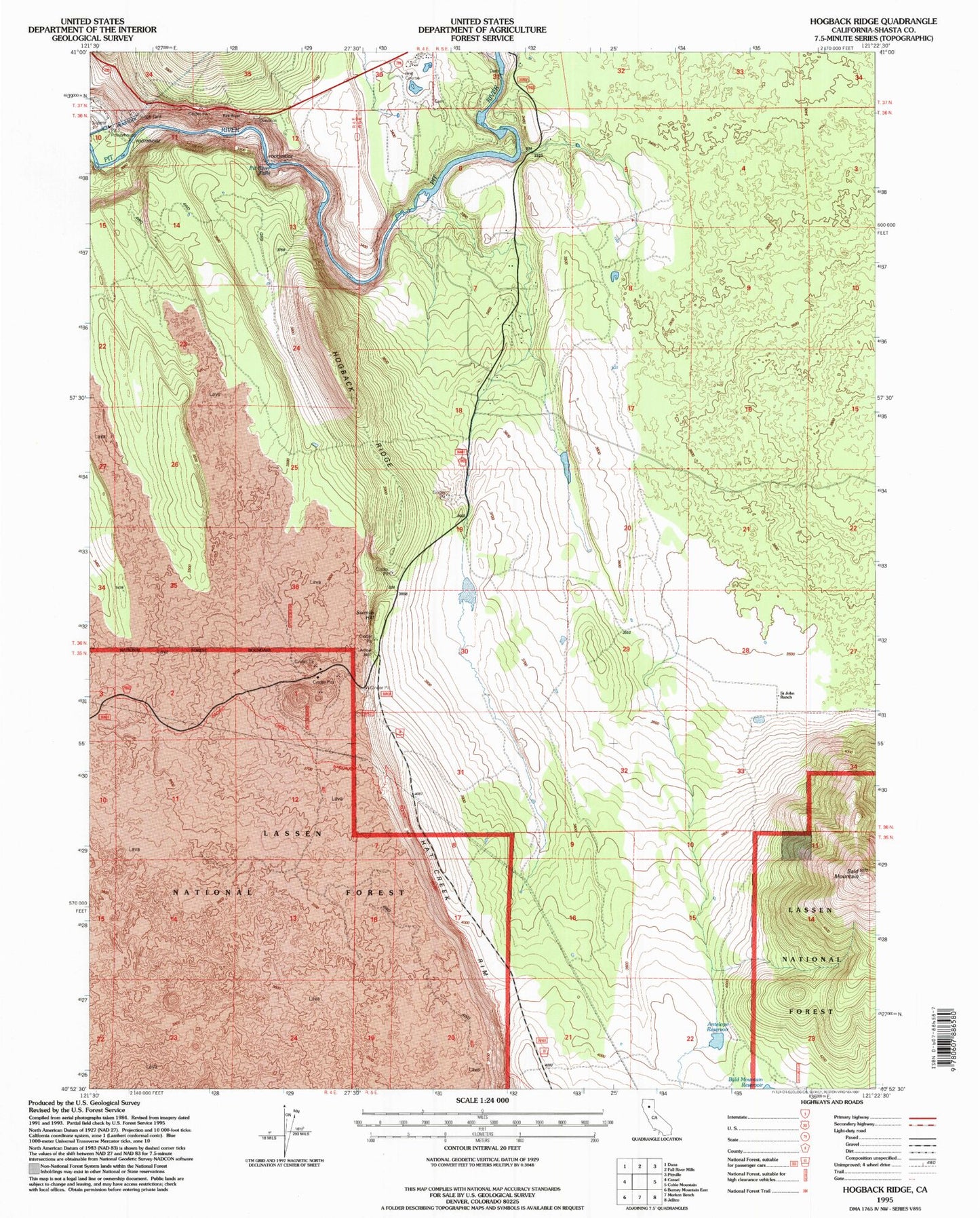 Hogback Ridge Imag Classic USGS Hogback Ridge California 7.5'x7.5' Topo Map – MyTopo Map Store
