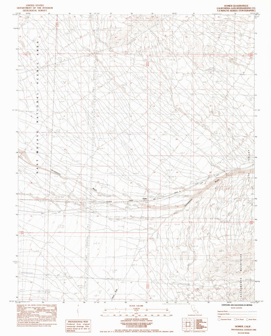Classic USGS Homer California 7.5'x7.5' Topo Map Image