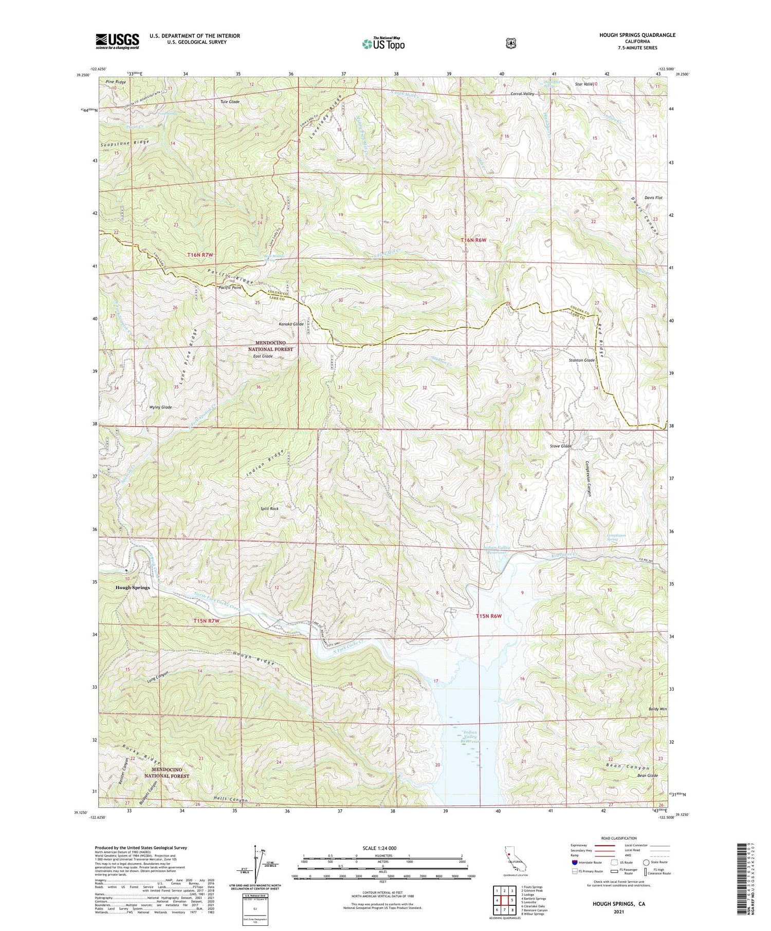 Hough Springs California US Topo Map Image