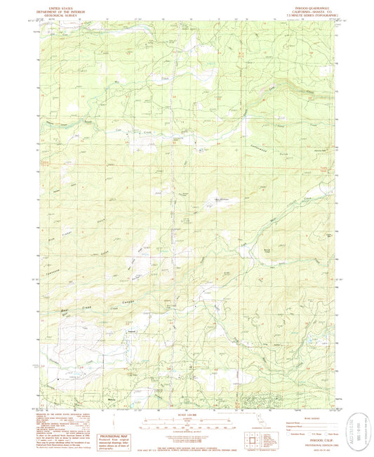 Classic USGS Inwood California 7.5'x7.5' Topo Map Image