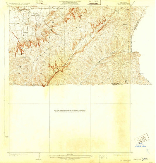 Classic USGS La Brea California 7.5'x7.5' Topo Map Image