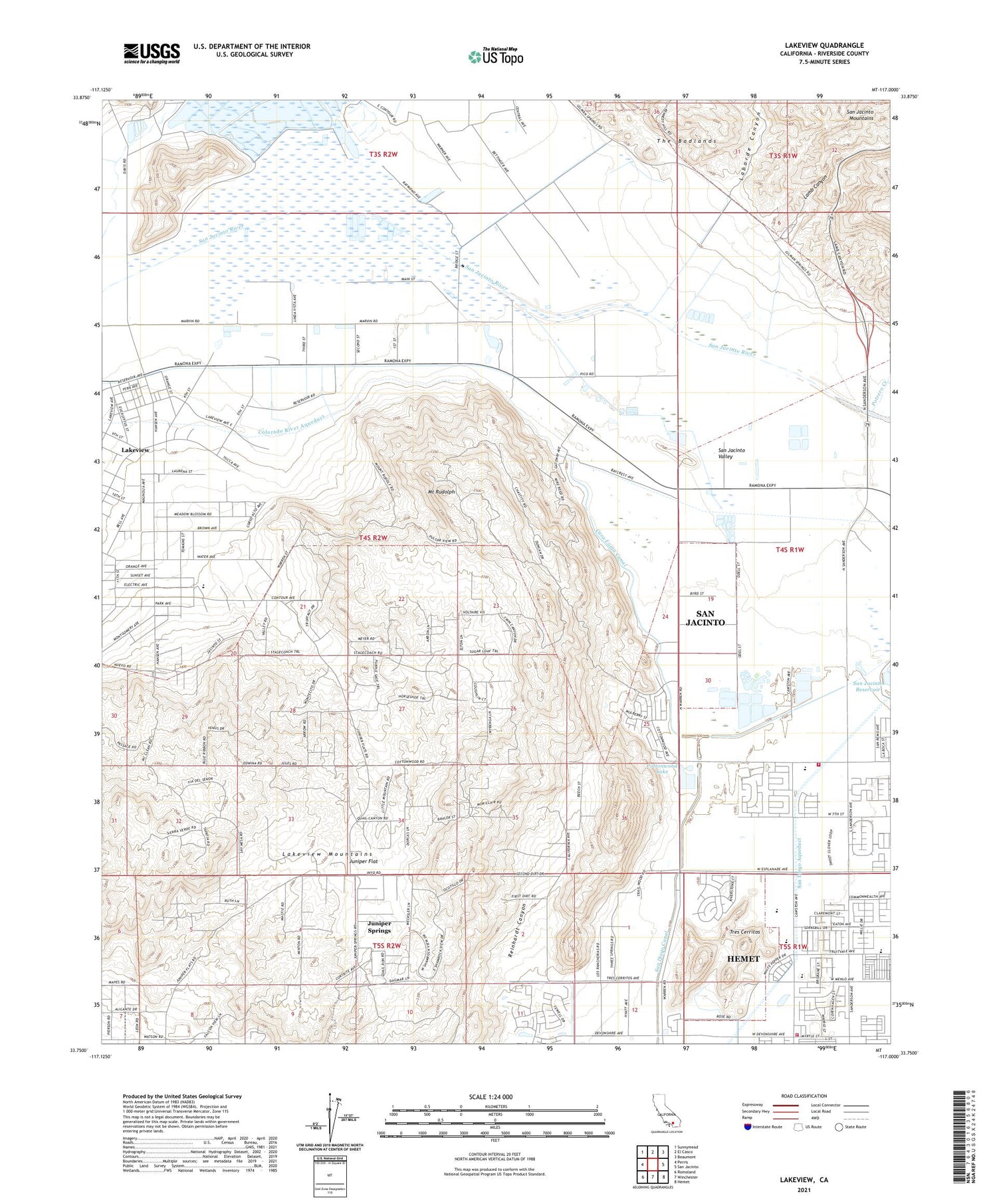 Lakeview California US Topo Map Image