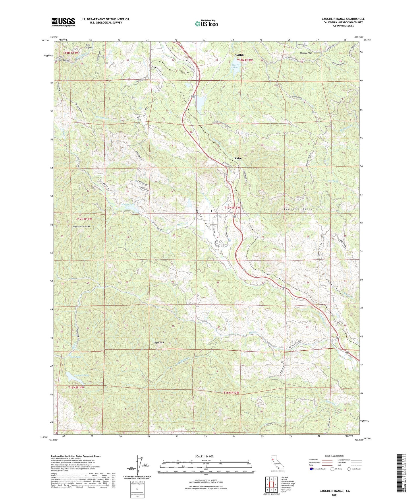 Laughlin Range California US Topo Map Image