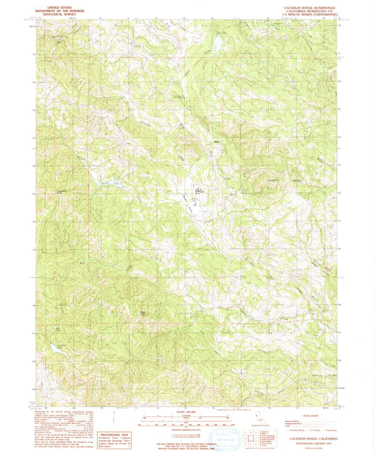 Classic USGS Laughlin Range California 7.5'x7.5' Topo Map Image