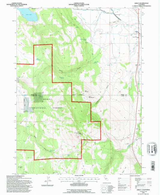 Classic USGS Likely California 7.5'x7.5' Topo Map Image