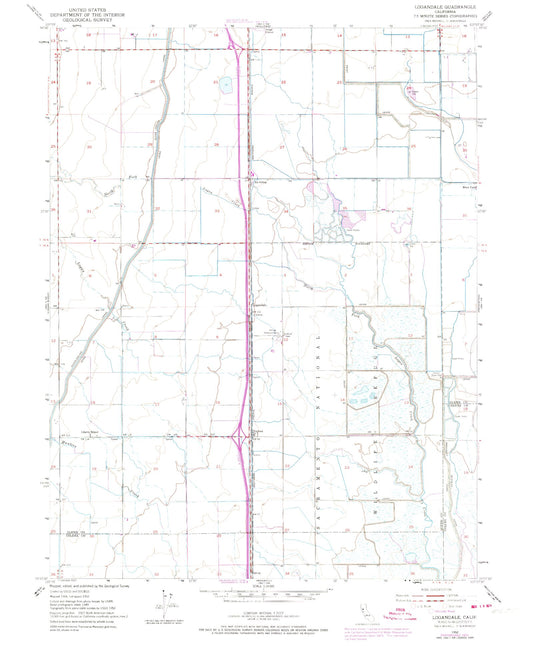 Classic USGS Logandale California 7.5'x7.5' Topo Map Image