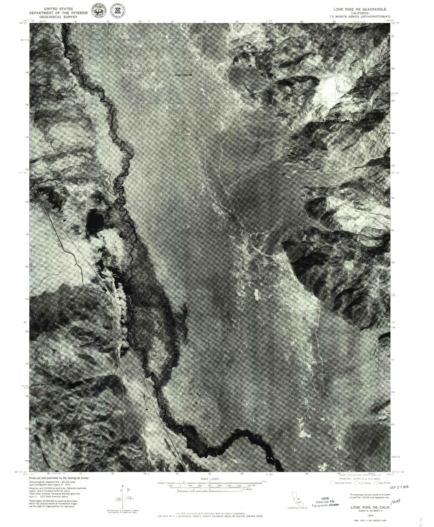 Classic USGS Union Wash California 7.5'x7.5' Topo Map Image