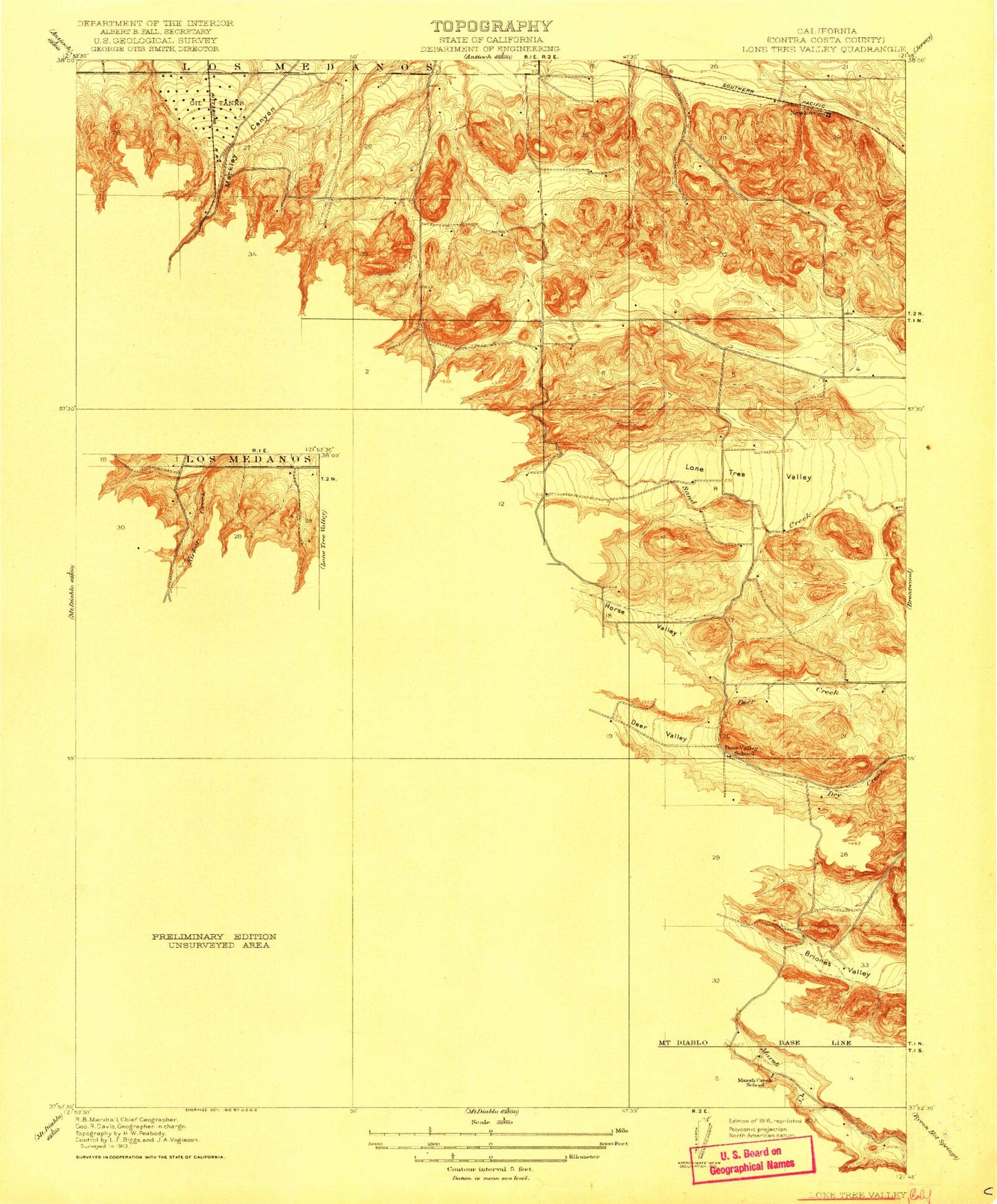 Classic USGS Antioch South California 7.5'x7.5' Topo Map Image
