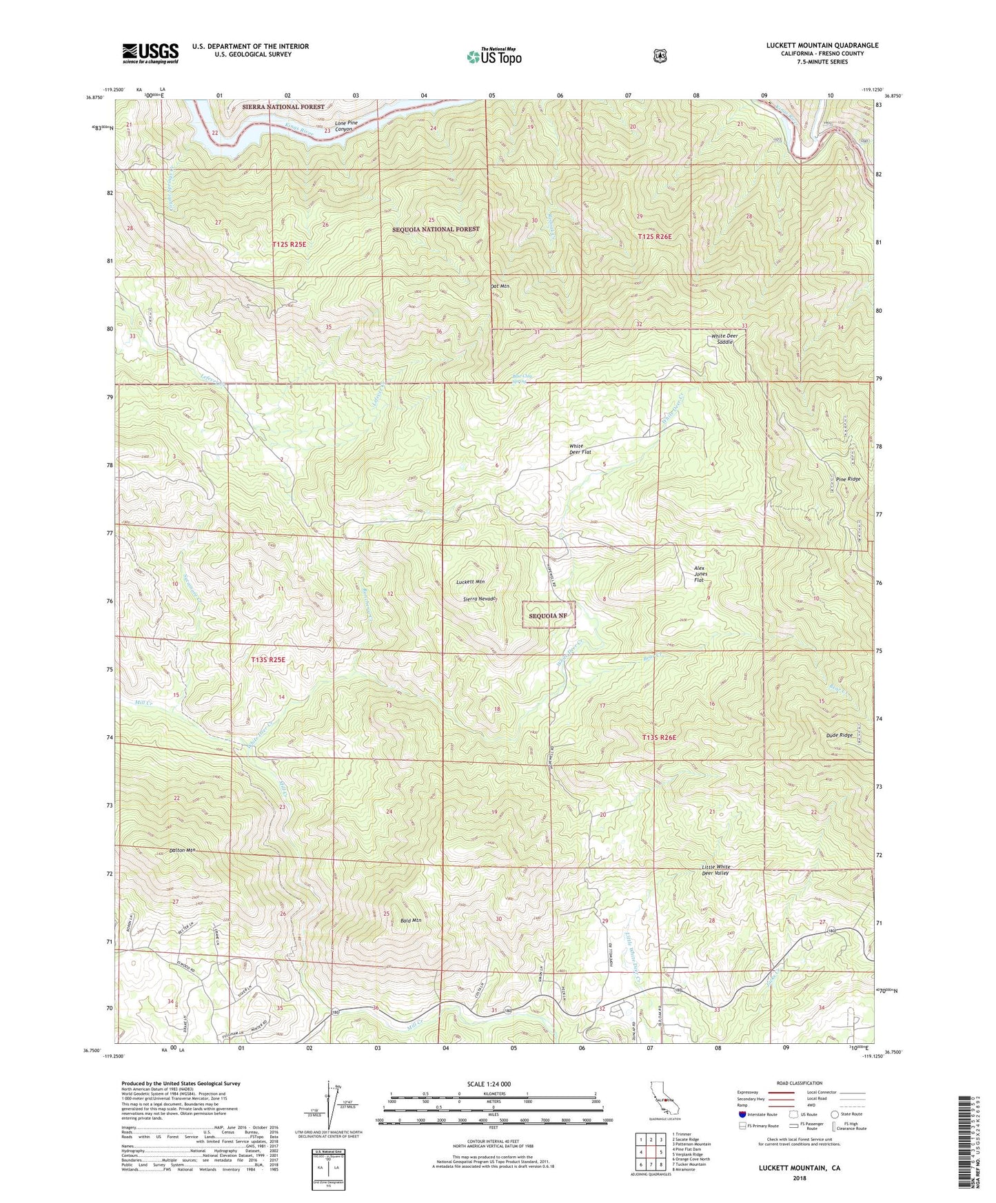 Luckett Mountain California US Topo Map Image