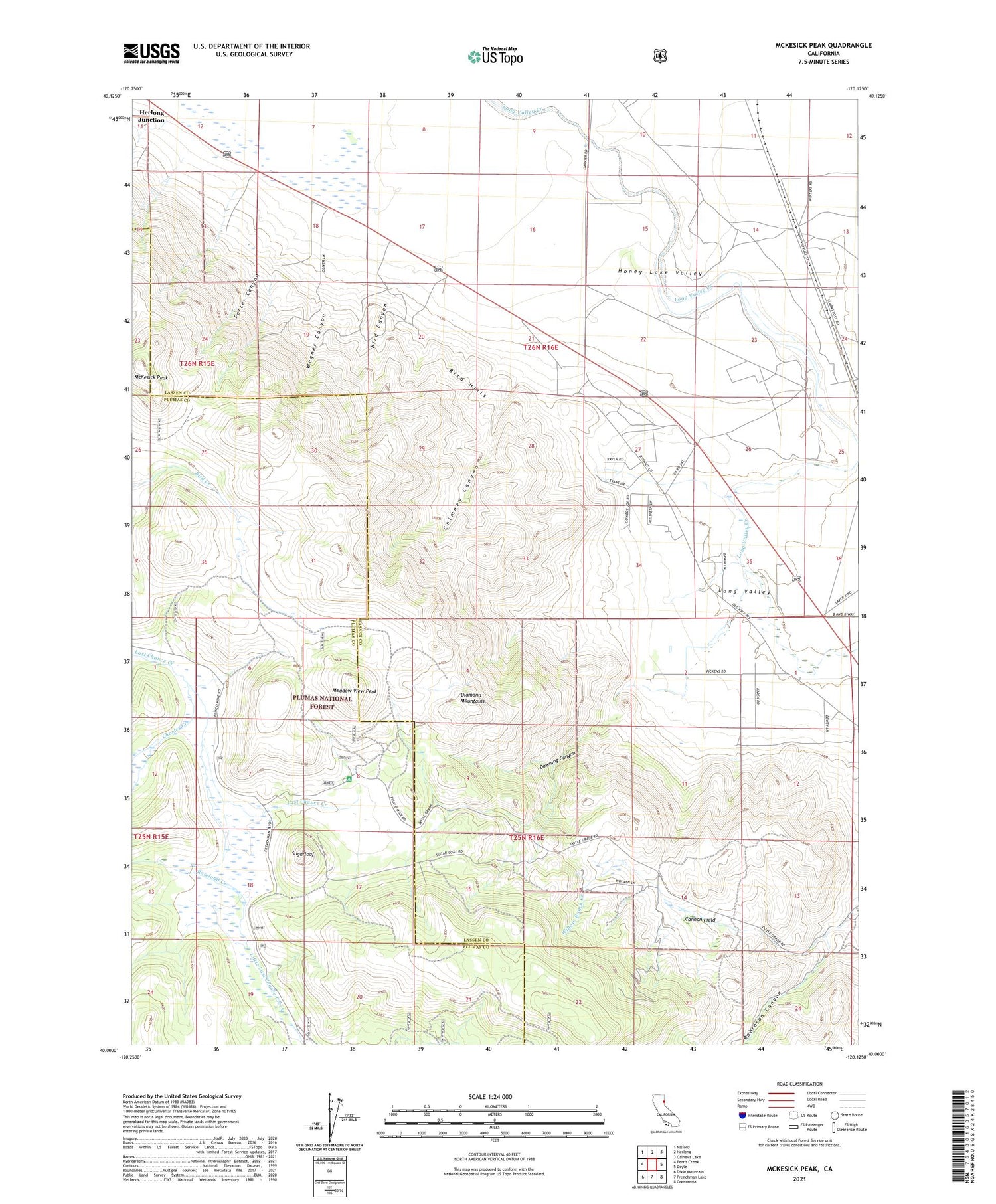 McKesick Peak California US Topo Map Image