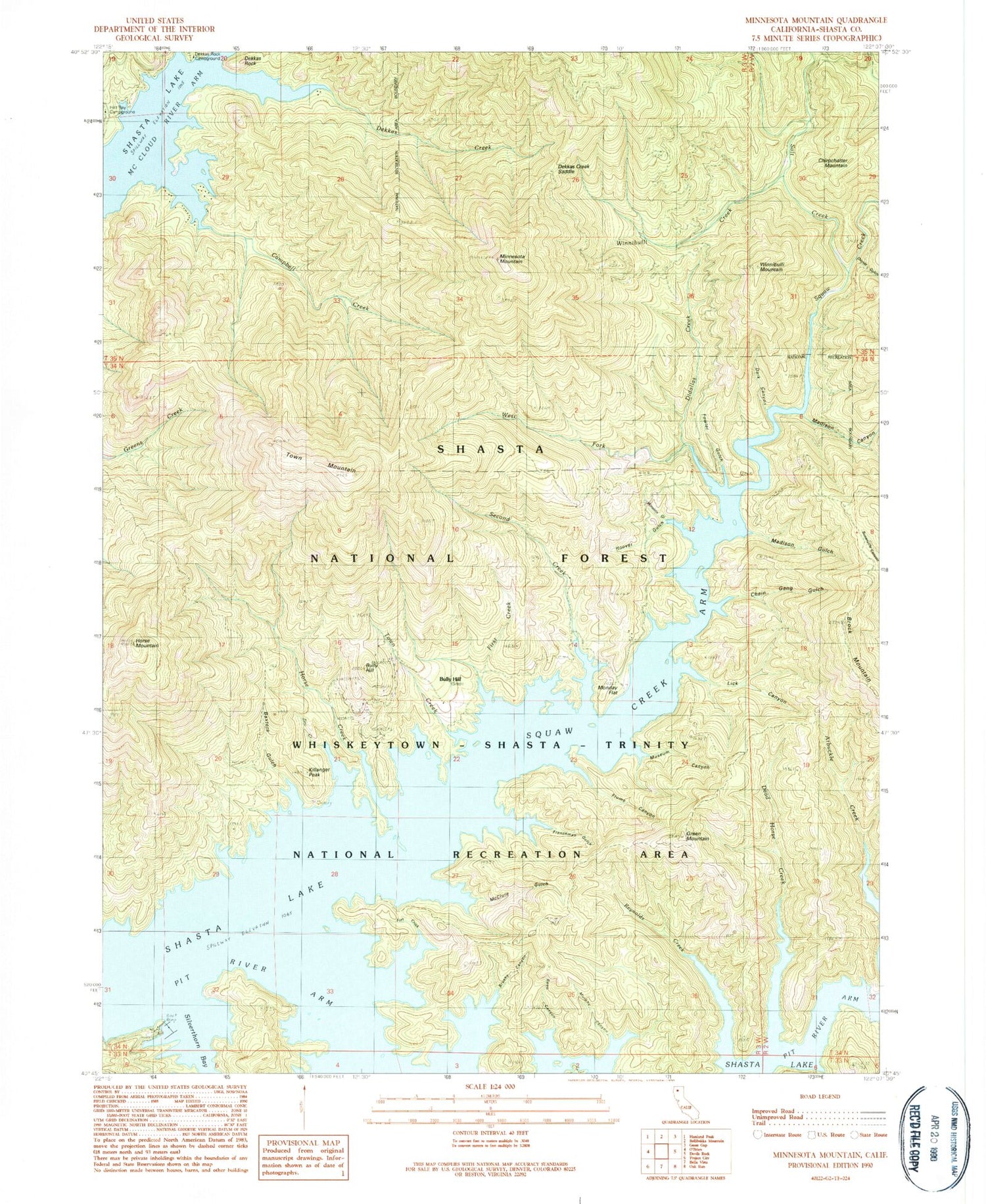 Classic USGS Minnesota Mountain California 7.5'x7.5' Topo Map Image