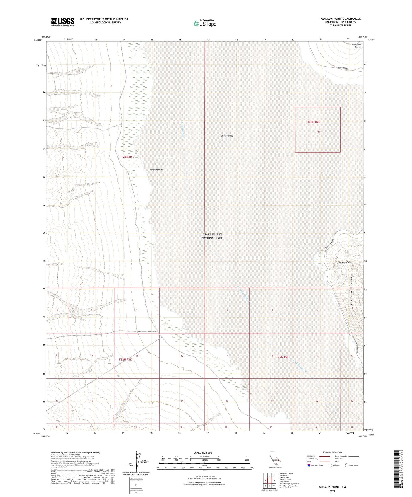 Mormon Point California US Topo Map Image
