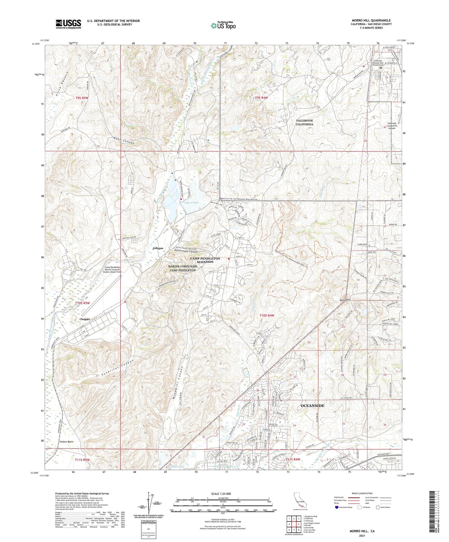 Morro Hill California US Topo Map Image