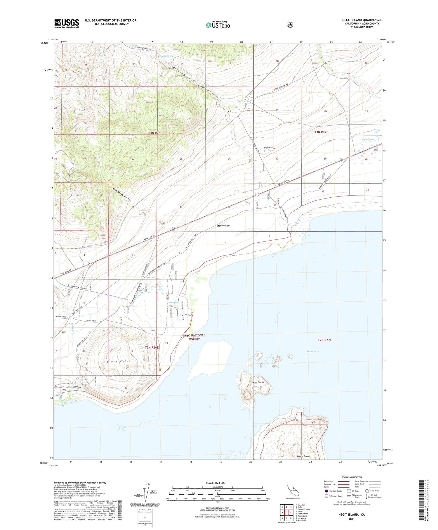 Negit Island California US Topo Map Image