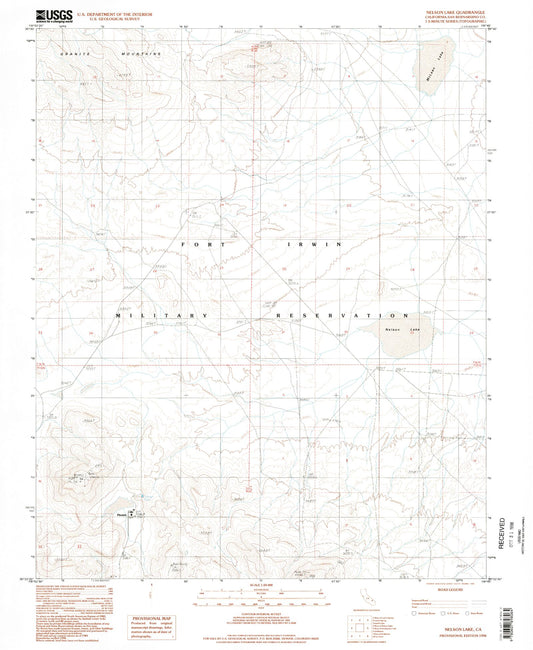 Classic USGS Nelson Lake California 7.5'x7.5' Topo Map Image