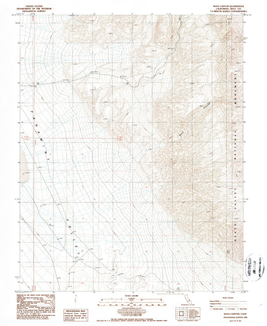Classic USGS Nova Canyon California 7.5'x7.5' Topo Map Image