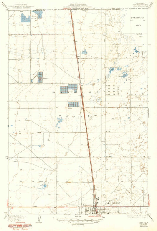 Classic USGS Oban California 7.5'x7.5' Topo Map Image
