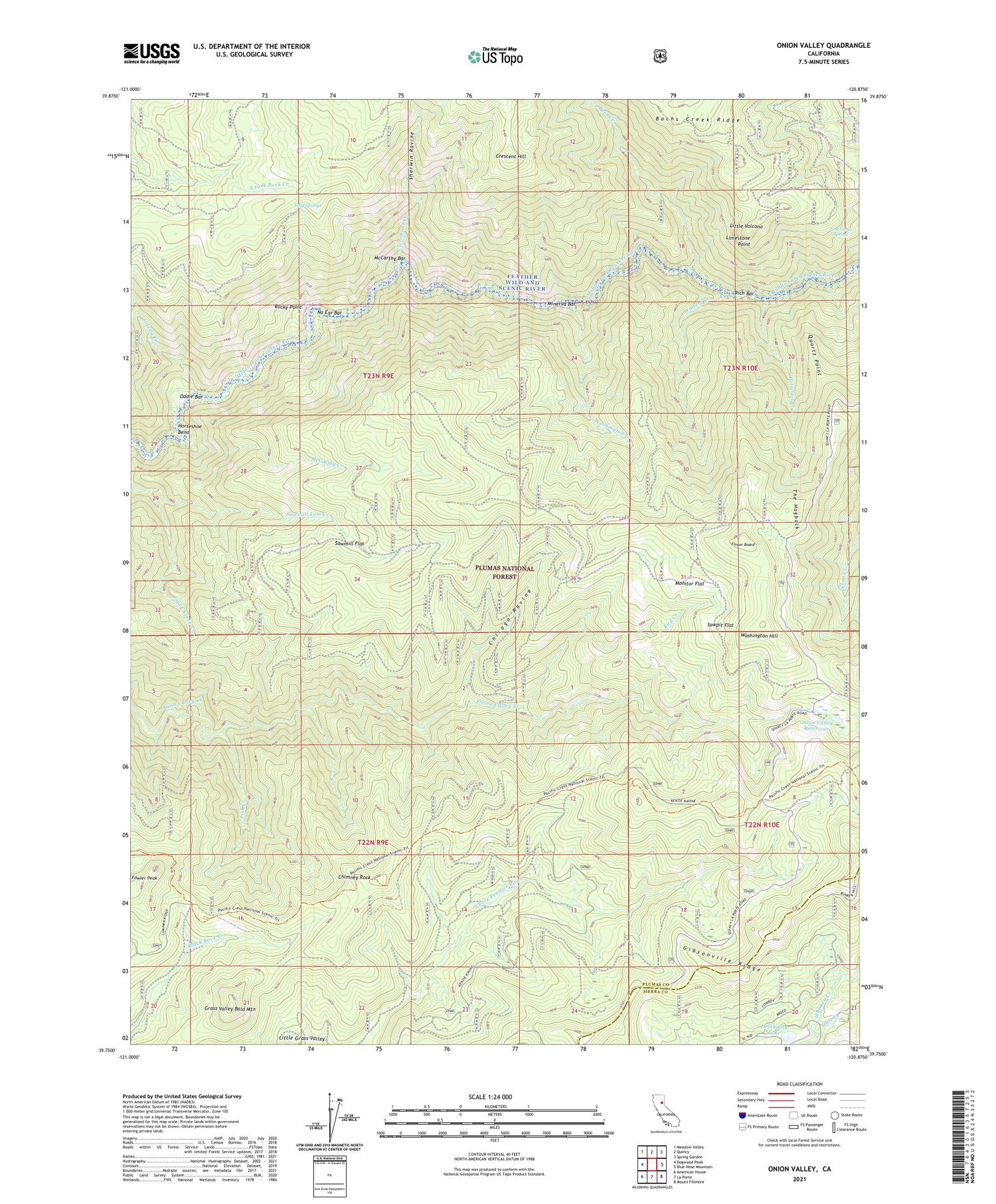 Onion Valley California US Topo Map Image