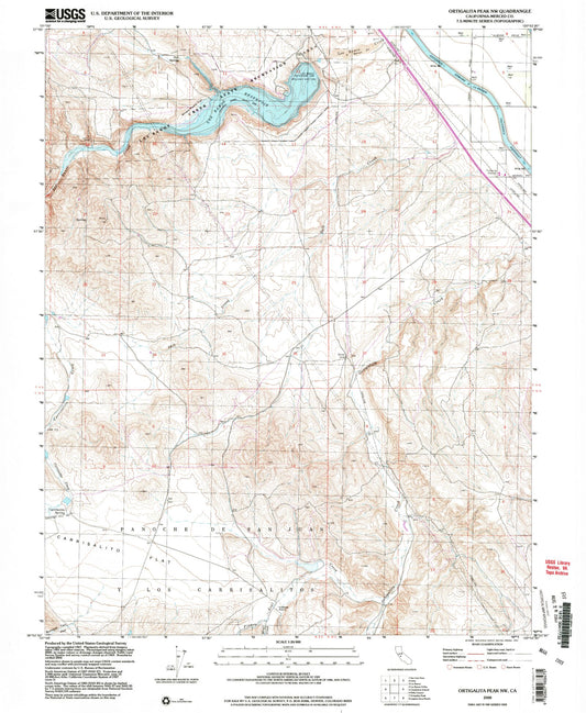 Classic USGS Ortigalita Peak NW California 7.5'x7.5' Topo Map Image