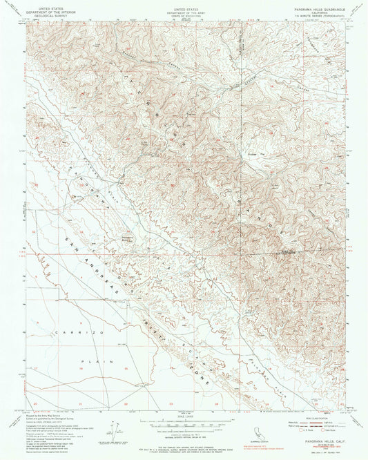 Classic USGS Panorama Hills California 7.5'x7.5' Topo Map Image