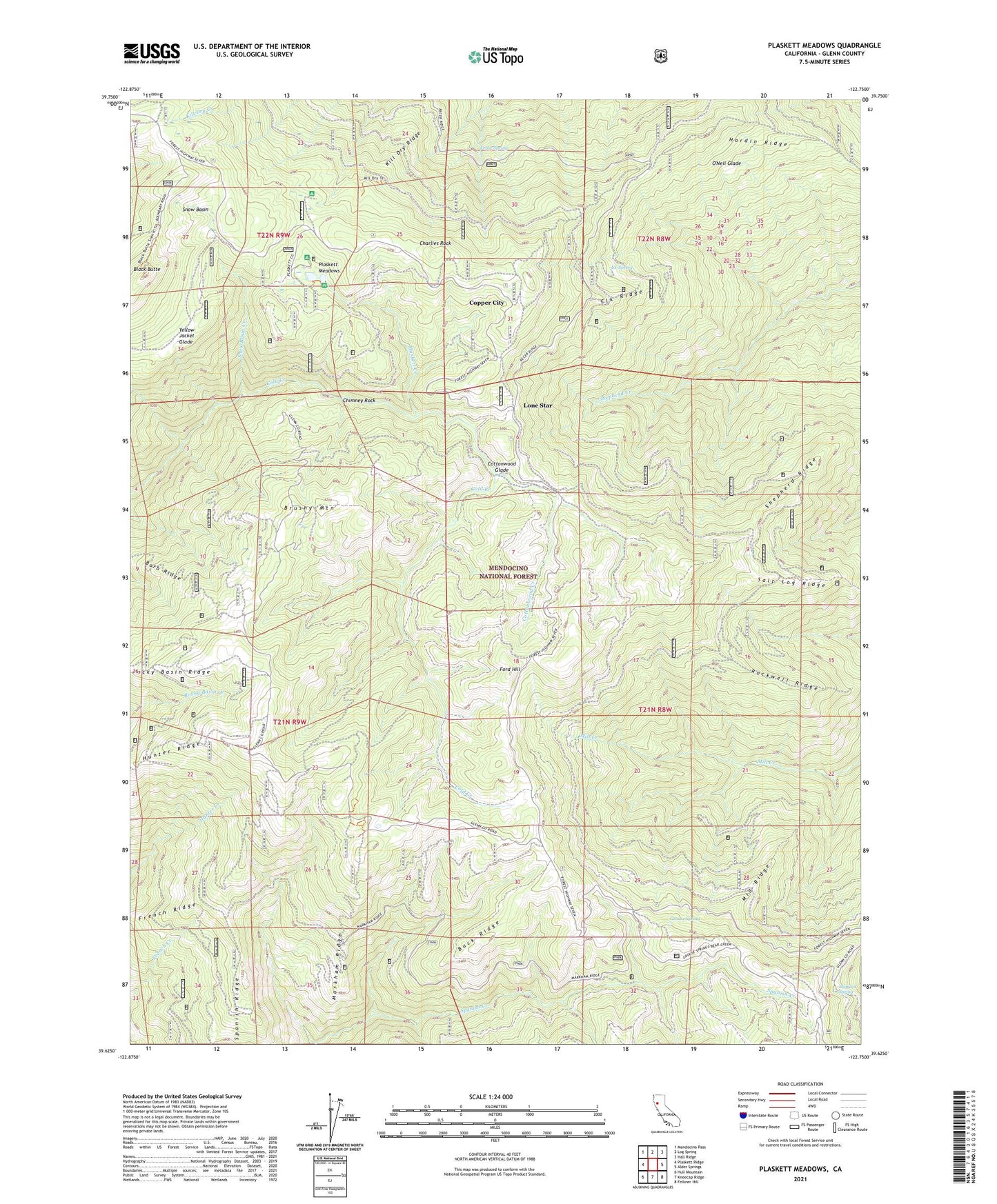 Plaskett Meadows California US Topo Map Image