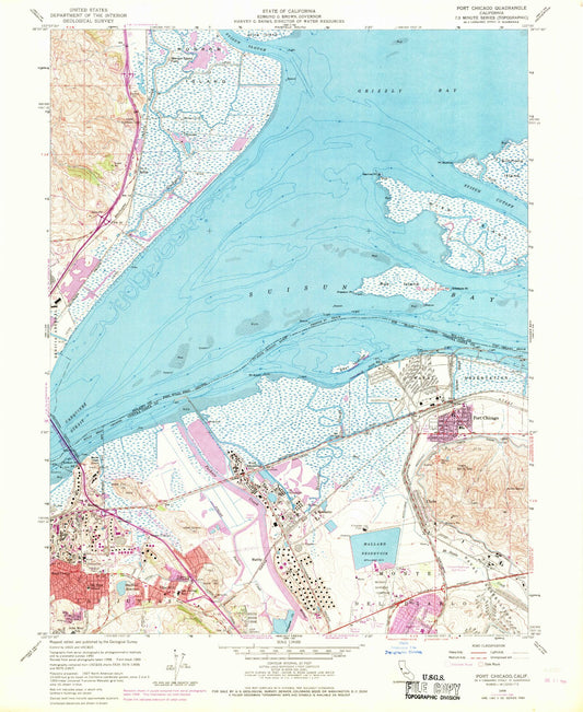 Classic USGS Vine Hill California 7.5'x7.5' Topo Map Image