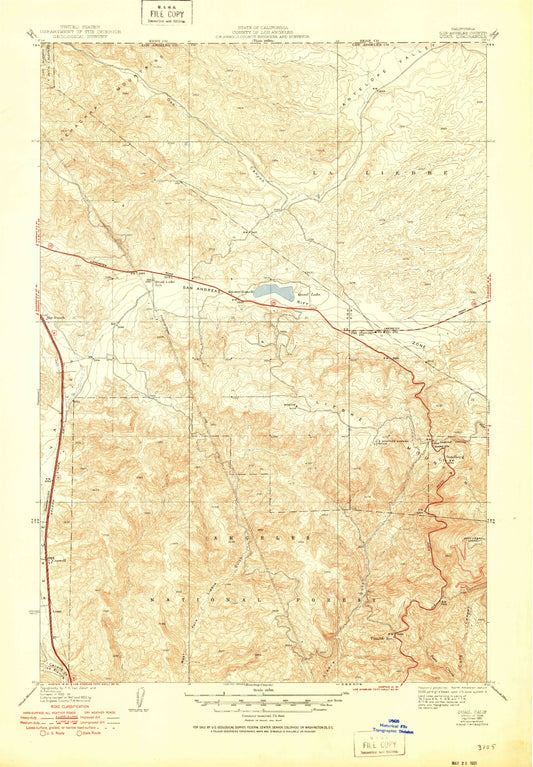 Classic USGS Quail California 7.5'x7.5' Topo Map Image
