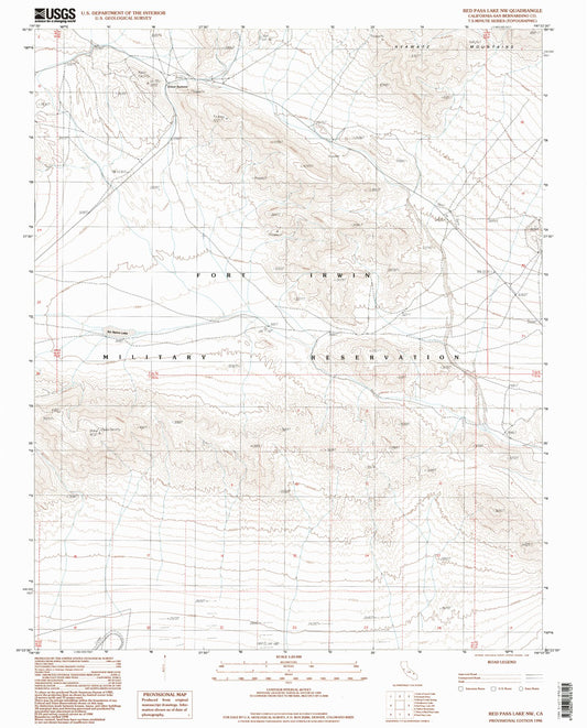 Classic USGS Red Pass Lake NW California 7.5'x7.5' Topo Map Image