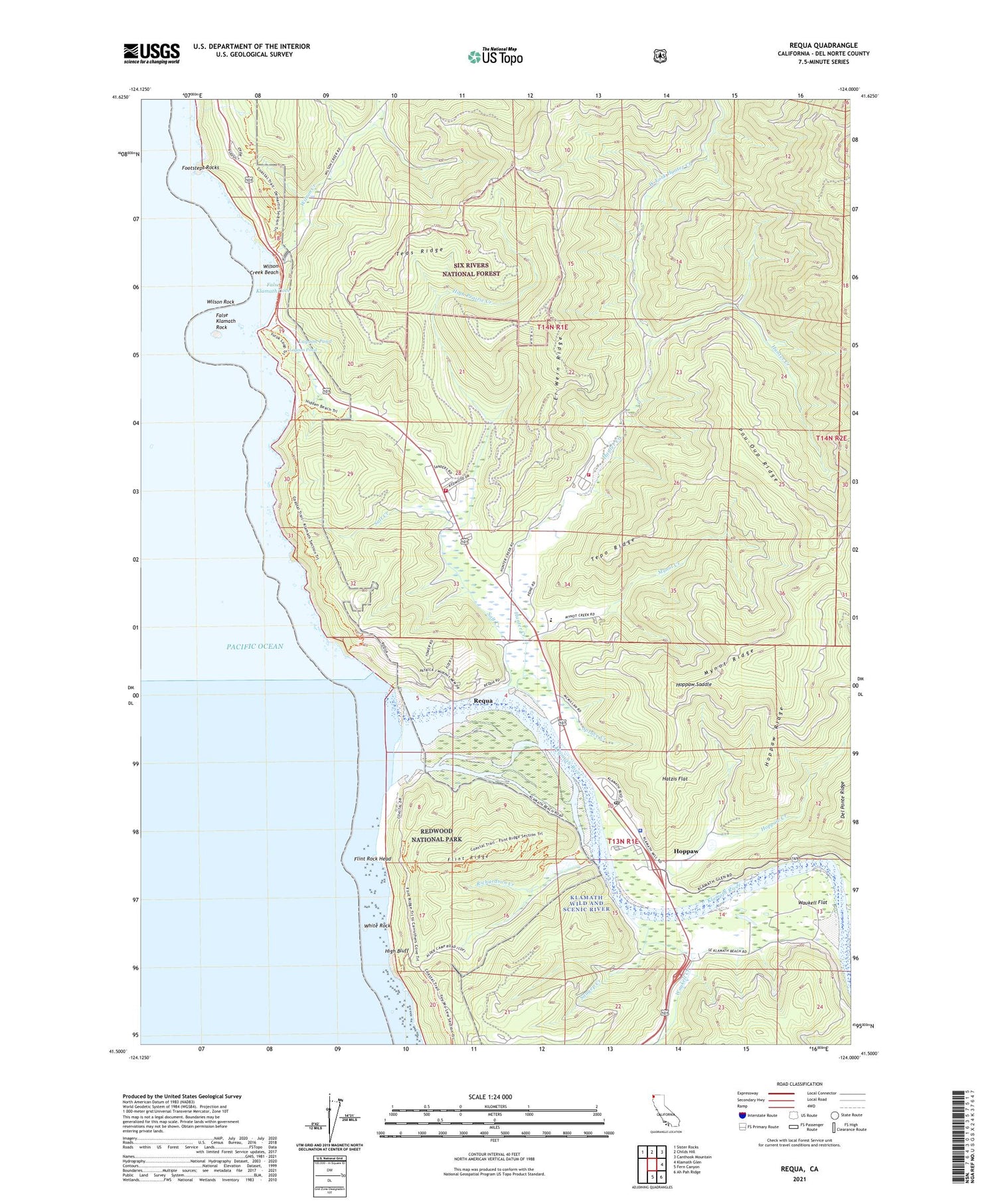 Requa California US Topo Map Image