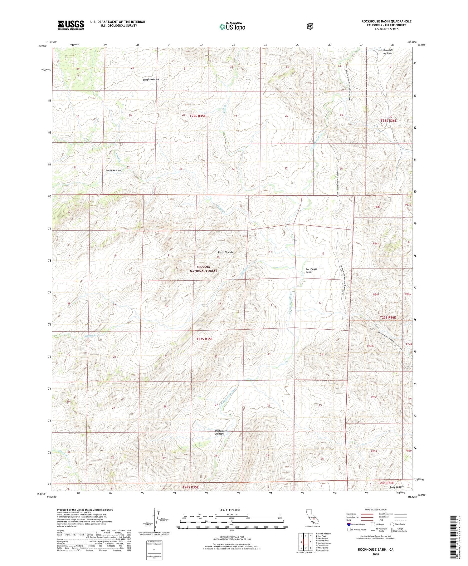 Rockhouse Basin California US Topo Map Image