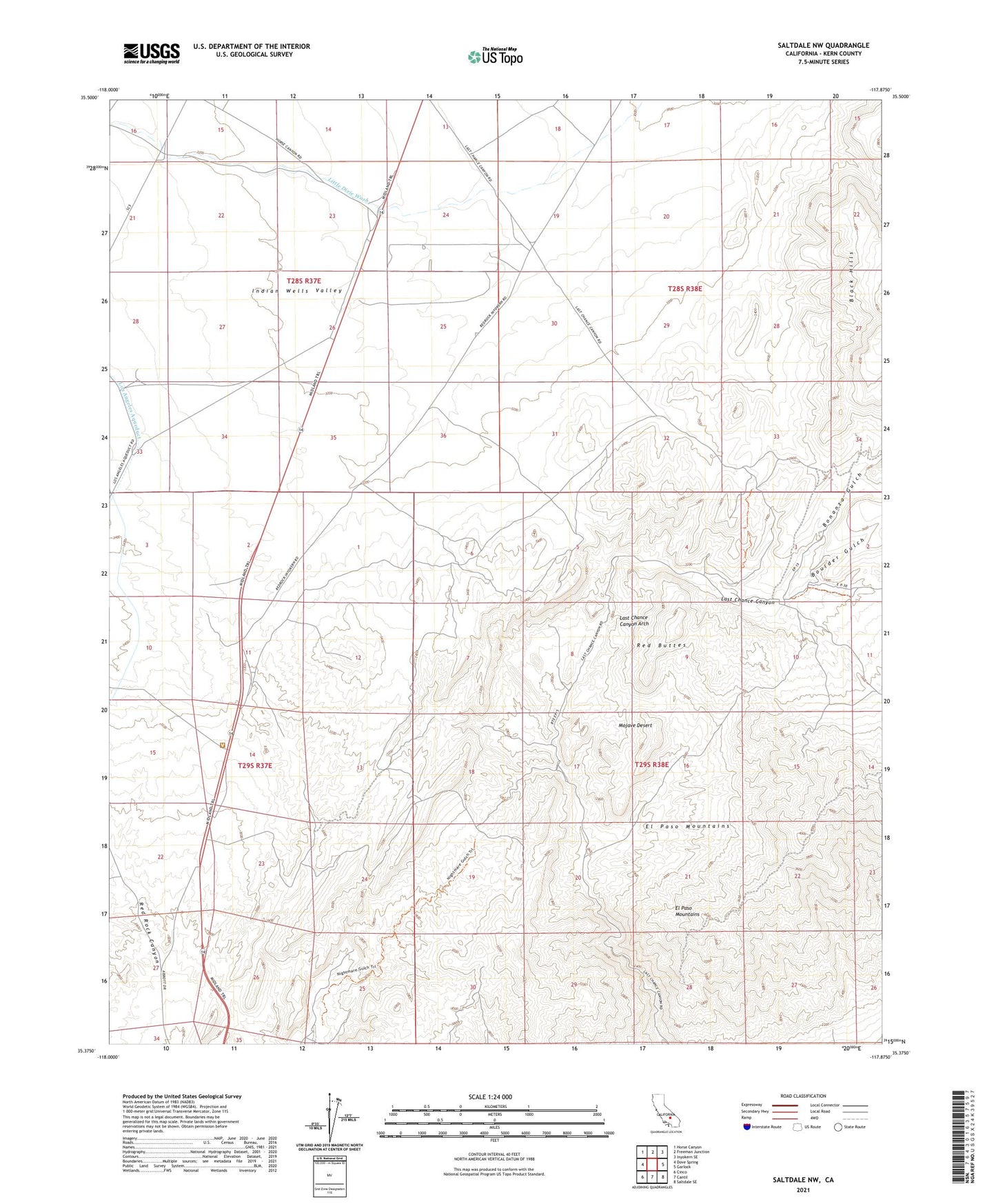 Saltdale NW California US Topo Map Image