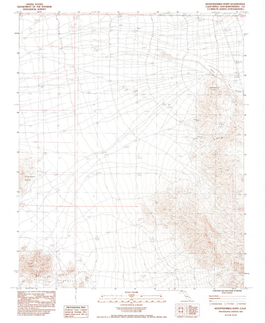 Classic USGS Seventeenmile Point California 7.5'x7.5' Topo Map Image