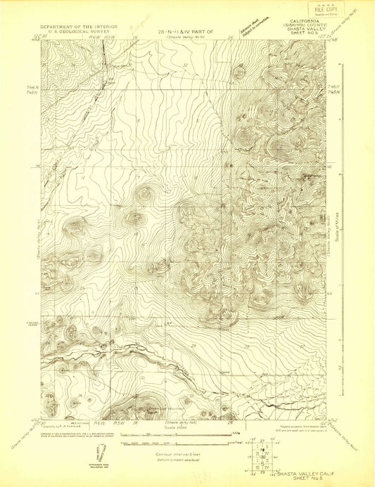 Classic USGS Shasta Valley Sheet No 5 California 7.5'x7.5' Topo Map Image