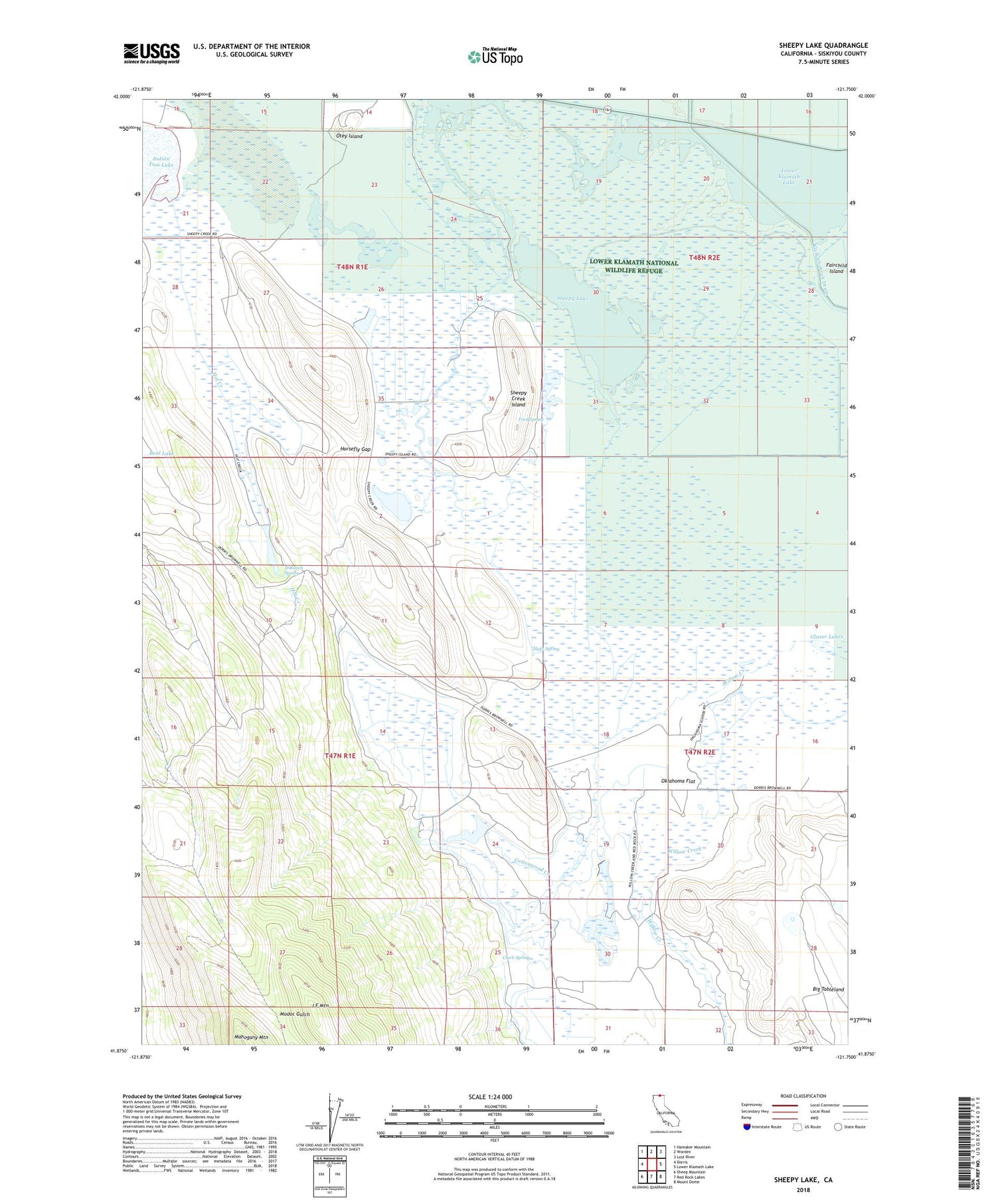 Sheepy Lake California US Topo Map Image