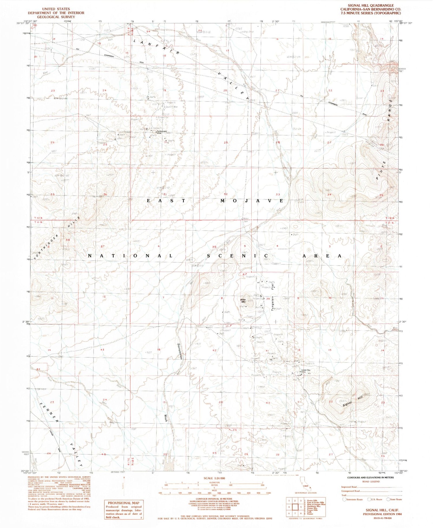 Classic USGS Signal Hill California 7.5'x7.5' Topo Map Image