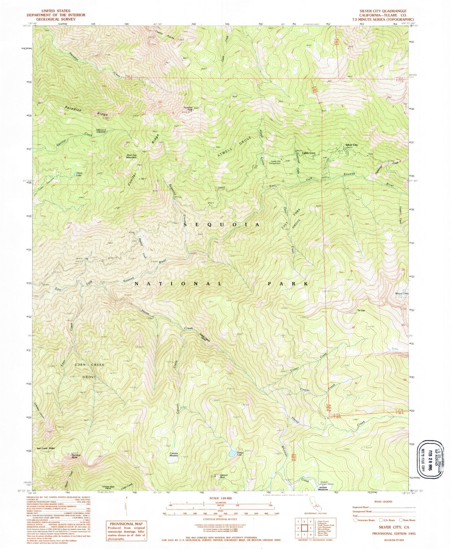 Classic USGS Silver City California 7.5'x7.5' Topo Map Image